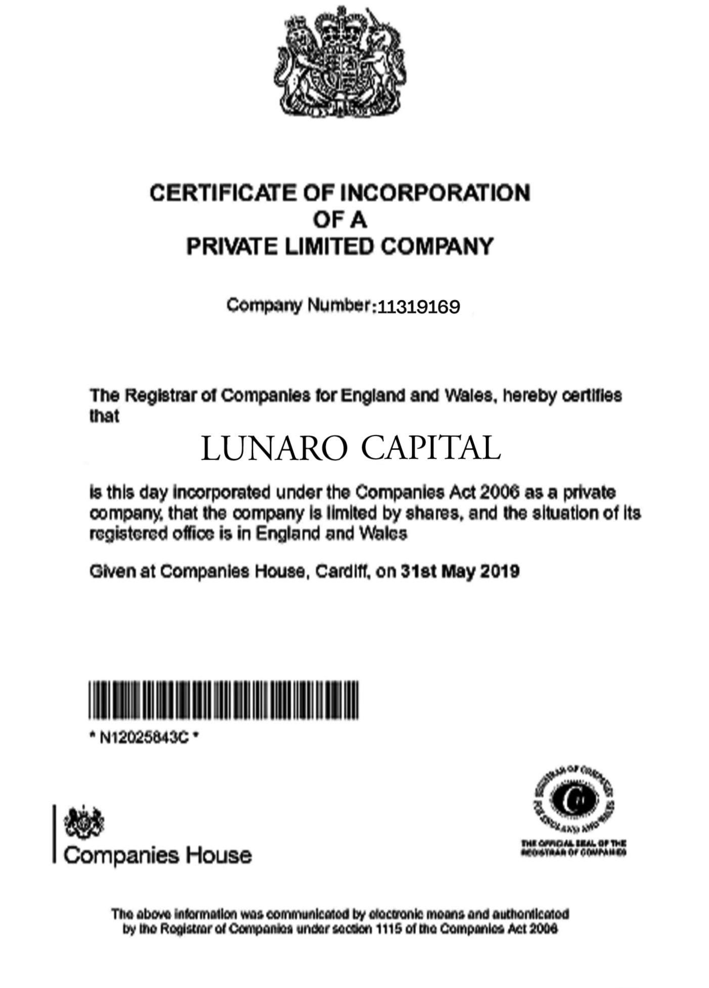 Certificate
